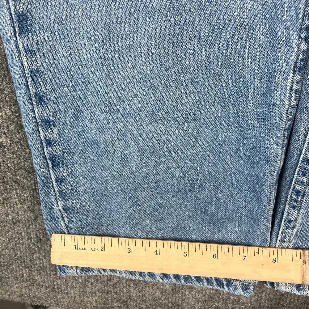 Vintage Lee Mens 34x30 Light Wash Distressed Relaxed Fit Straight Leg‎ Jeans